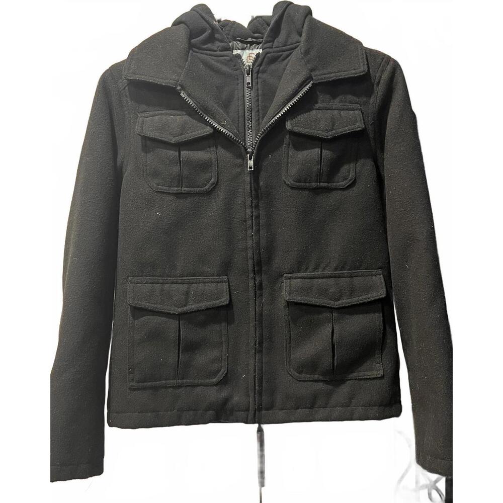 Class/Club Women's Black Jacket with Hood Size 10/12